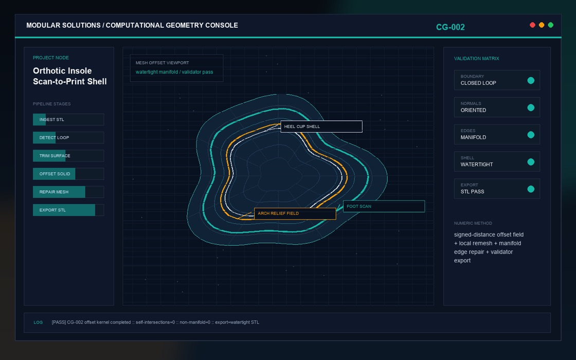 Orthotic Insole Scan-to-Print Shell Generator project visual