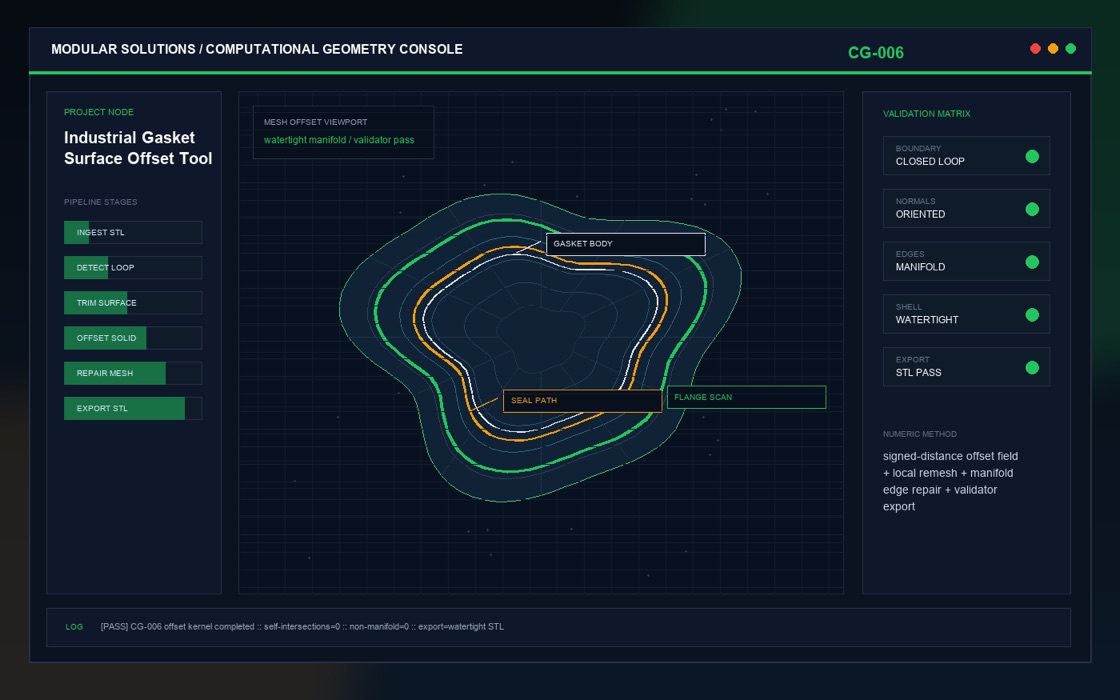 Industrial Gasket Surface Offset Tool project visual