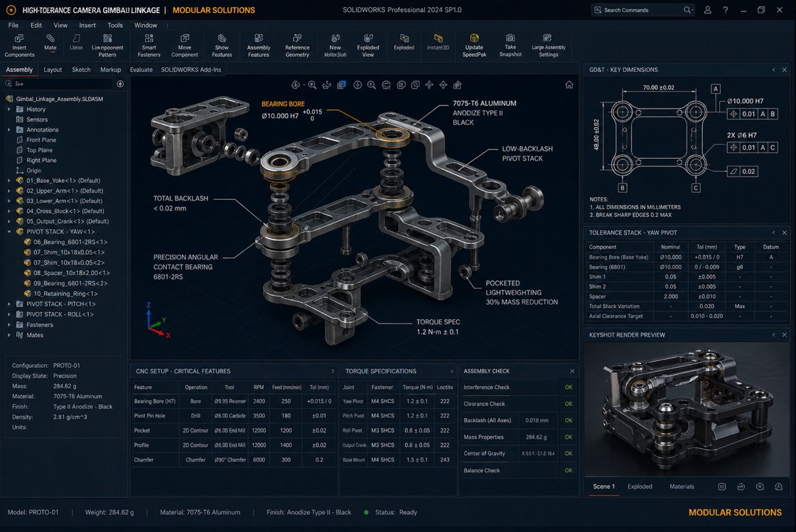 High-Tolerance Camera Gimbal Linkage preview