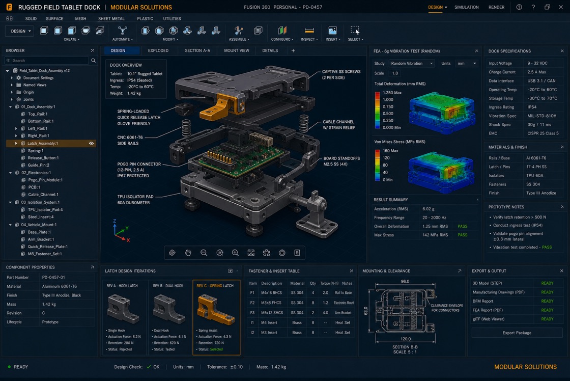 Rugged Field Tablet Dock project visual