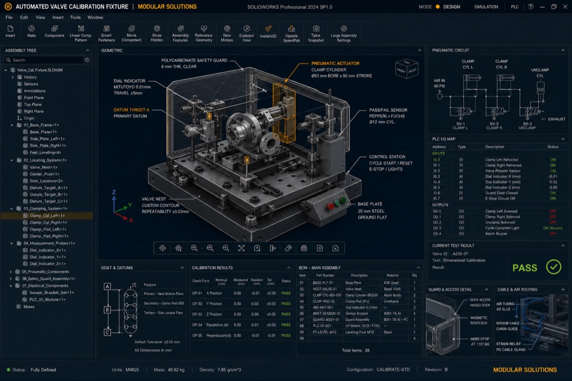 Automated Valve Calibration Fixture project visual