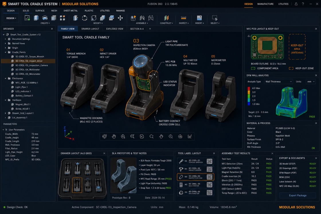 Smart Tool Cradle System project visual