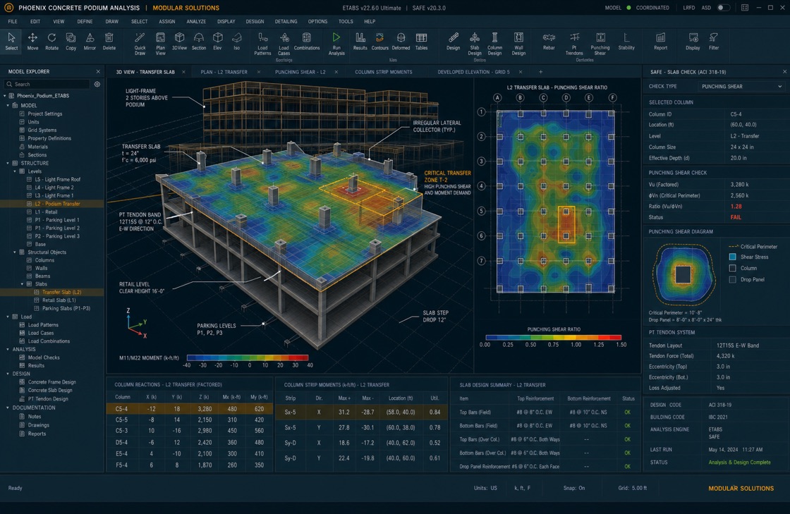 Phoenix Concrete Podium Analysis project visual