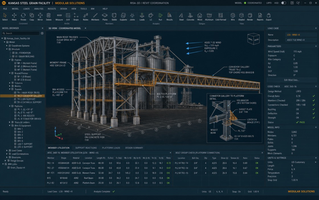 Kansas Steel Grain Facility project visual