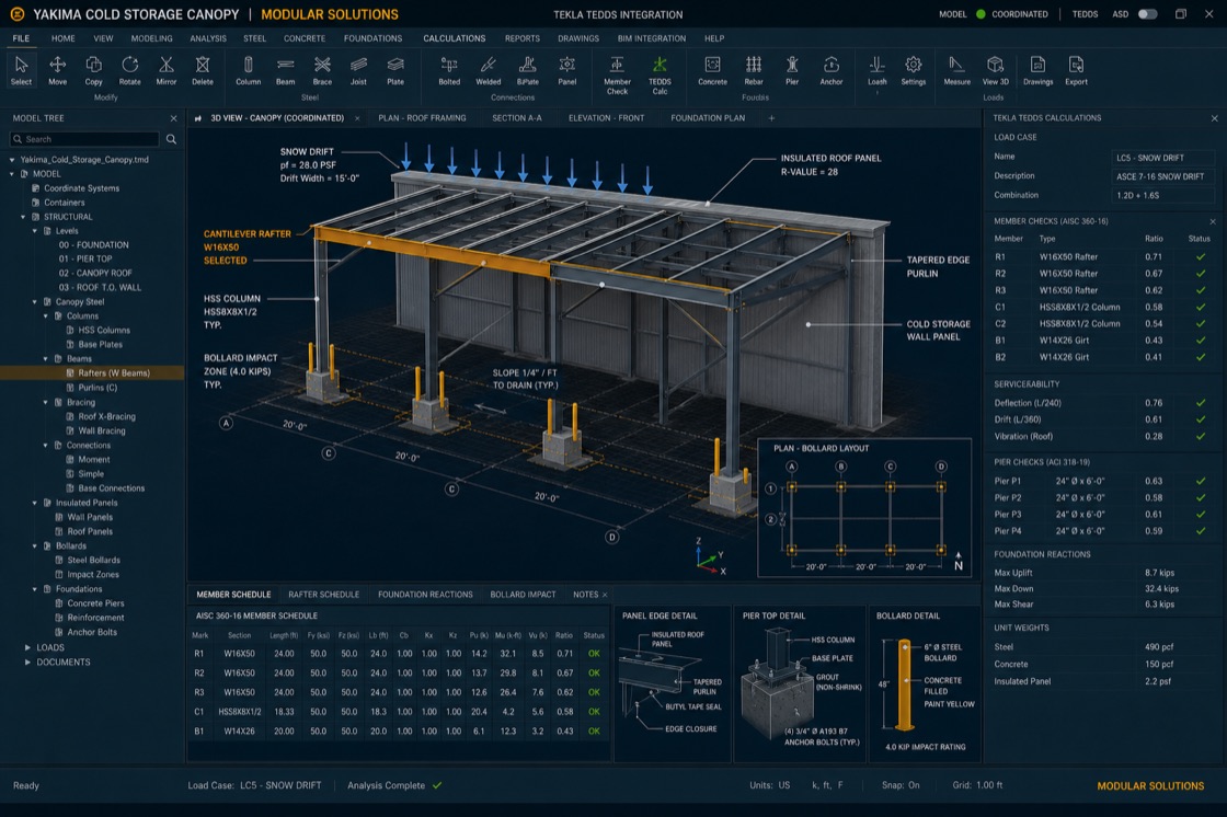 Yakima Cold Storage Canopy project visual