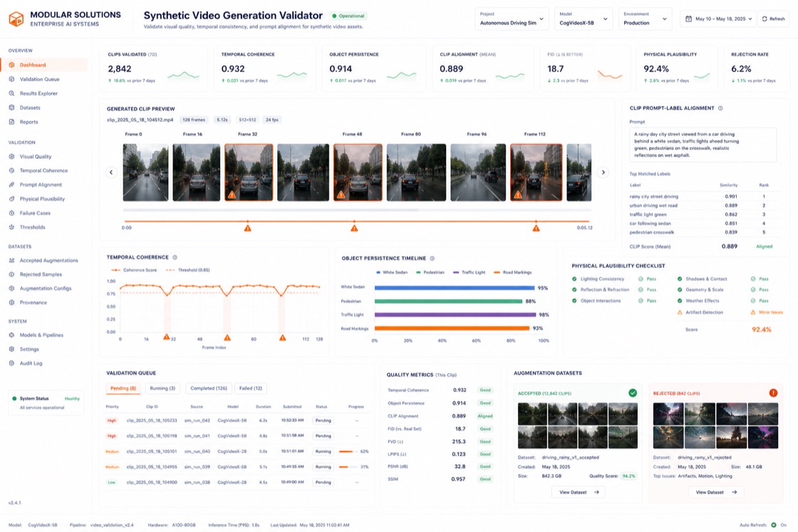 Synthetic Video Generation Validator project visual